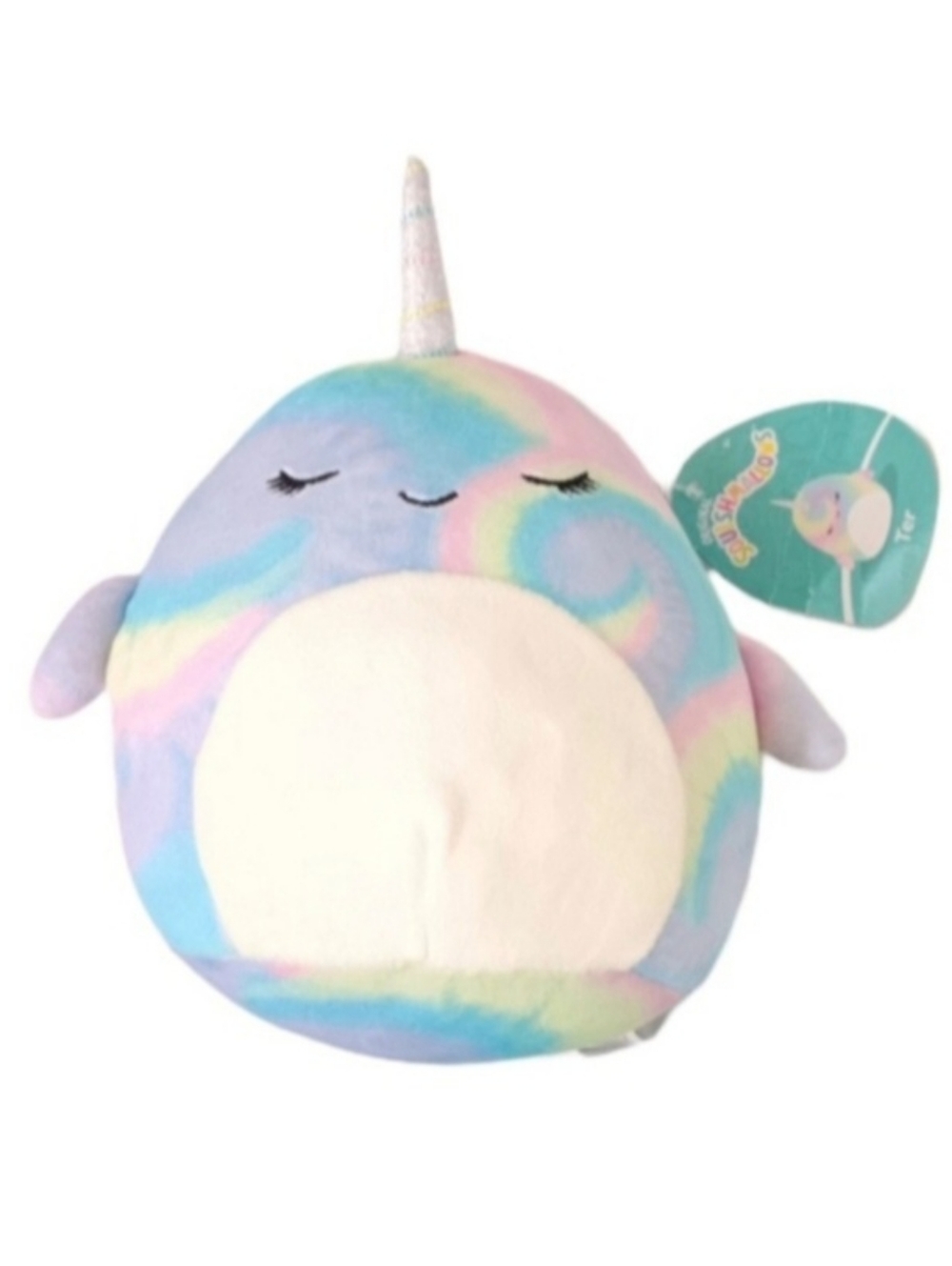 NWT Squishmallows TER The Narwhal | Tie-Dyed | KELLYTOY
